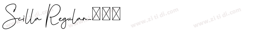 Scilla Regular字体转换